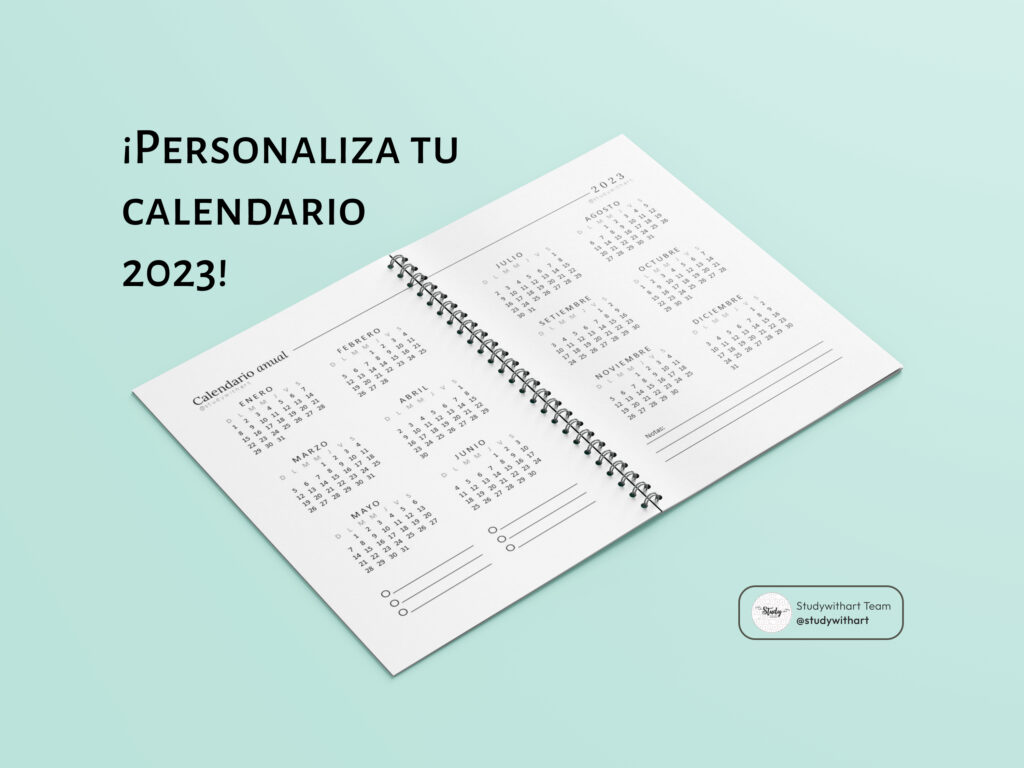Agenda 2023 GRATIS para descargar e imprimir + Agenda digital 100%  personalizada y minimalista para estudiantes – studywithart – Studywithart