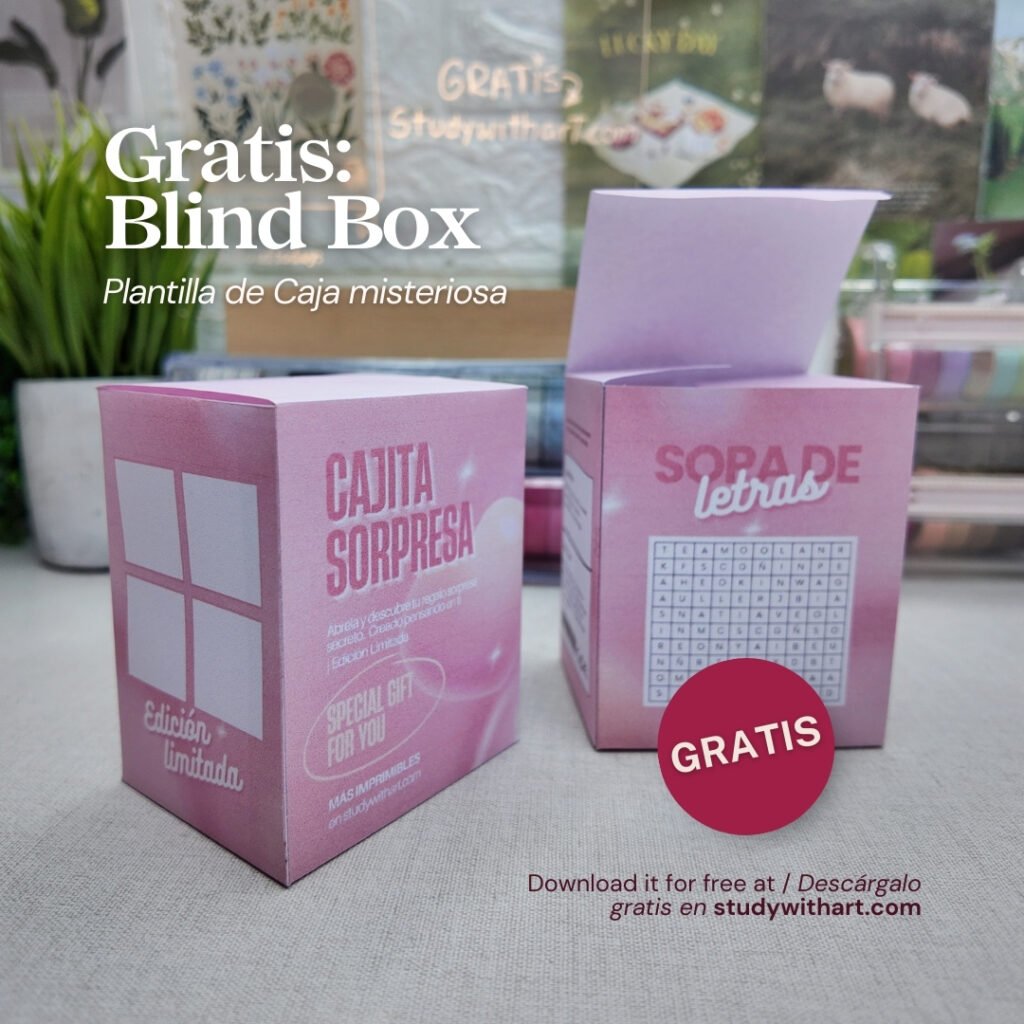 GRATIS: Blind Box para San Valentín [PDF] para imprimir | DIY. Regalo para 14 de febrero