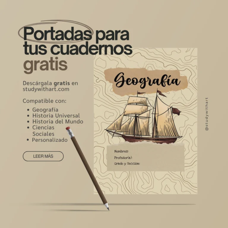 Carátulas para Imprimir GRATIS [PDF] - Descarga las Mejores Portadas de Geografía, Historia y Ciencias Sociales