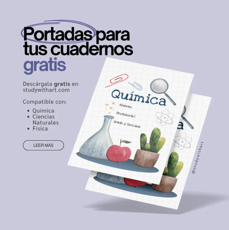 Descarga GRATIS portadas y carátulas para imprimir | Las mejores carátulas para cuadernos | Química, Física y más