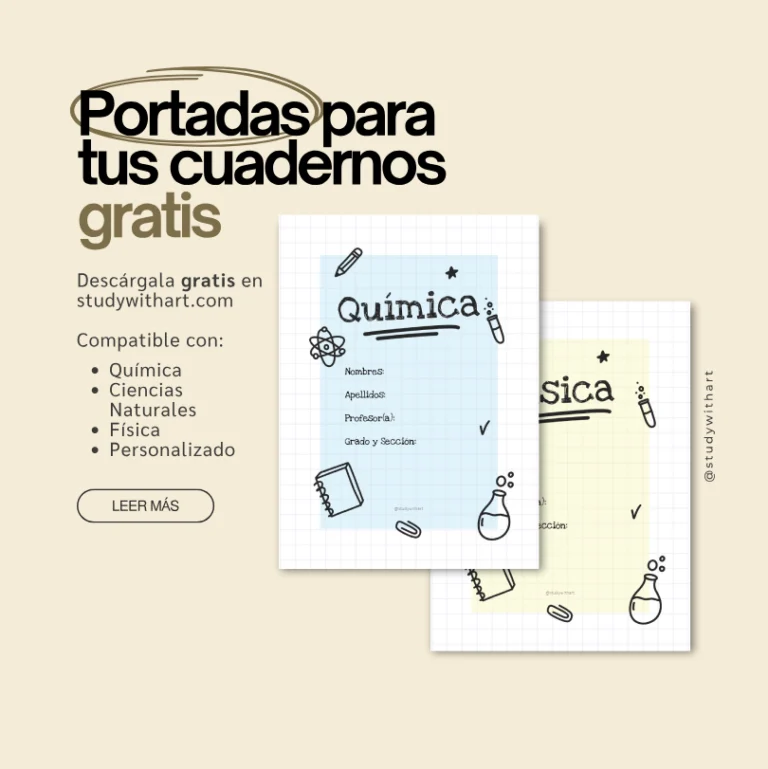 Portada de blog: PDF Carátulas para imprimir GRATIS | Portadas para cuadernos de Química, Física y Ciencias Naturales