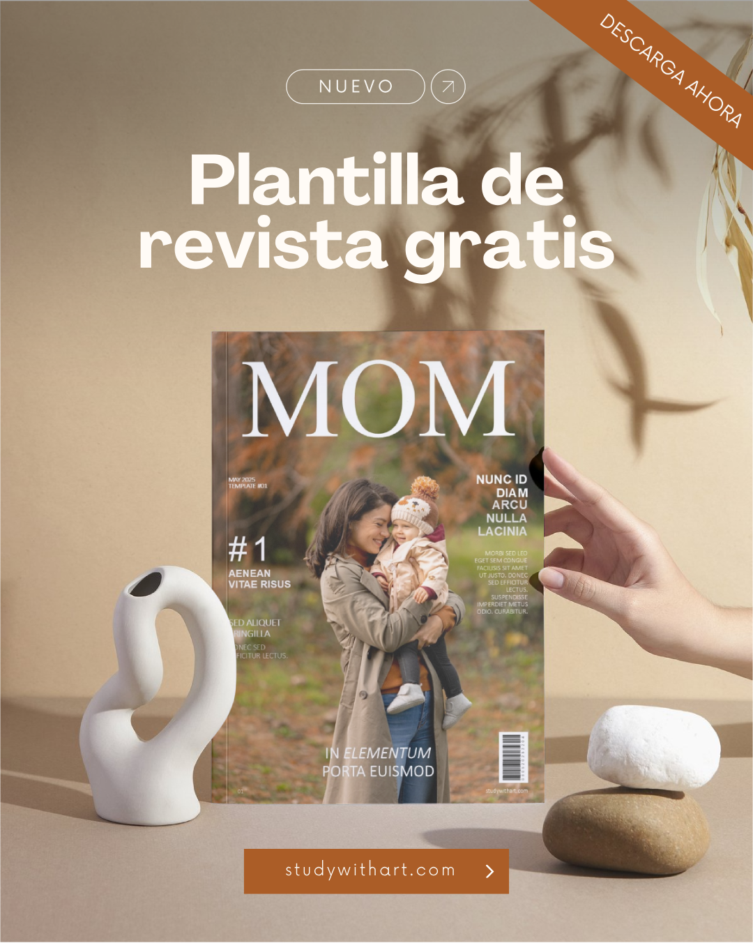 Portada de Blog: Crea la revista perfecta para mamá: Plantilla gratis para el Día de la Madre - ideas de regalos originales 2025