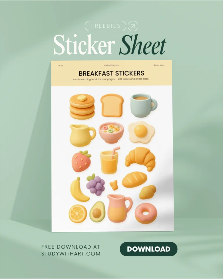 portada de blog: Plancha de stickers para imprimir gratis. Inspirados en desayuno.