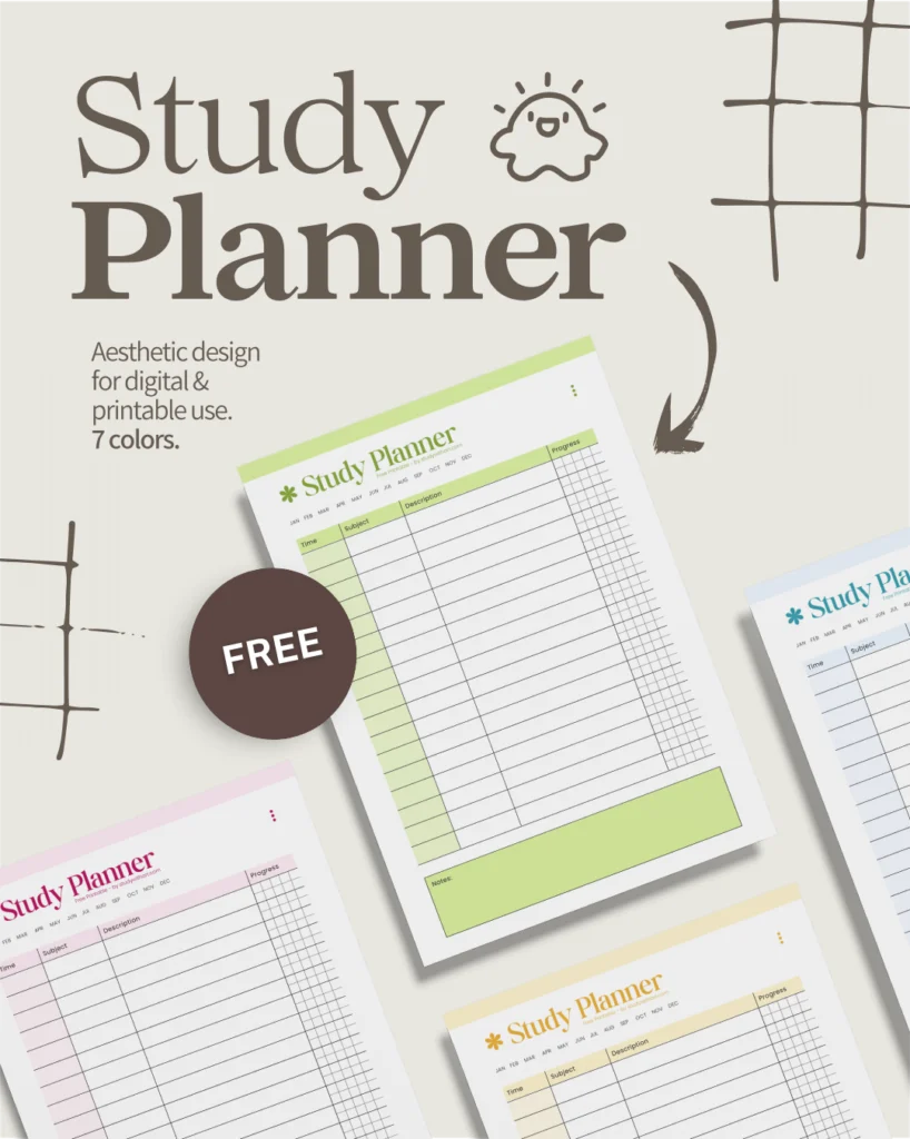 Study Planner PDF Gratis: El mejor planner para imprimir y organizar tus estudios