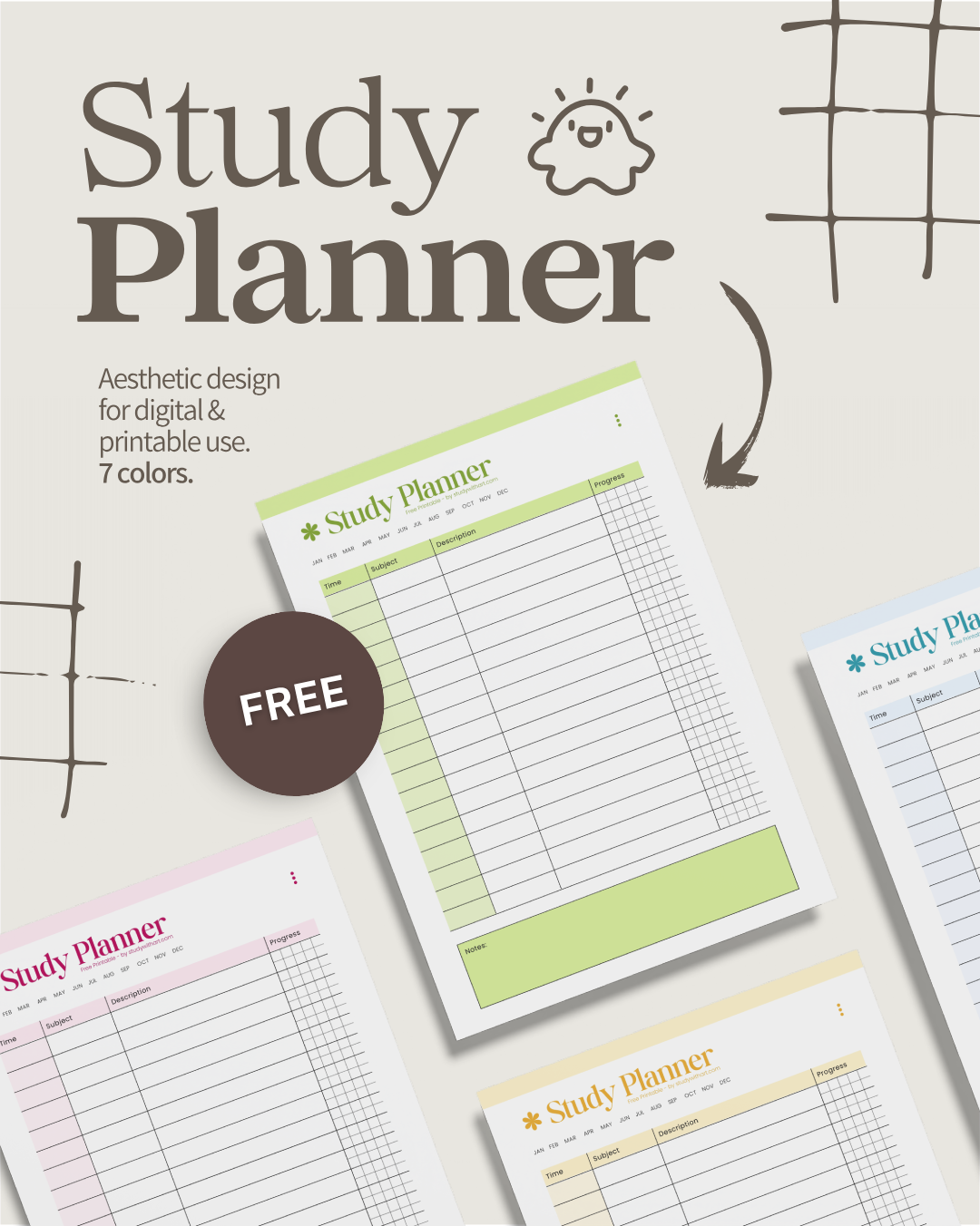 Study Planner PDF Gratis: El mejor planner para imprimir y organizar tus estudios